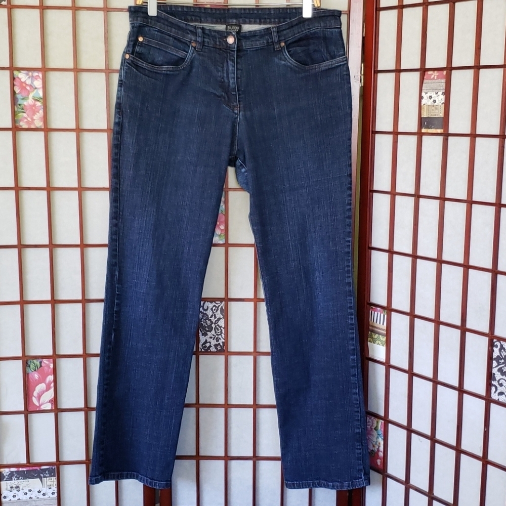 Eileen Fisher Large dark wash straight leg jeans